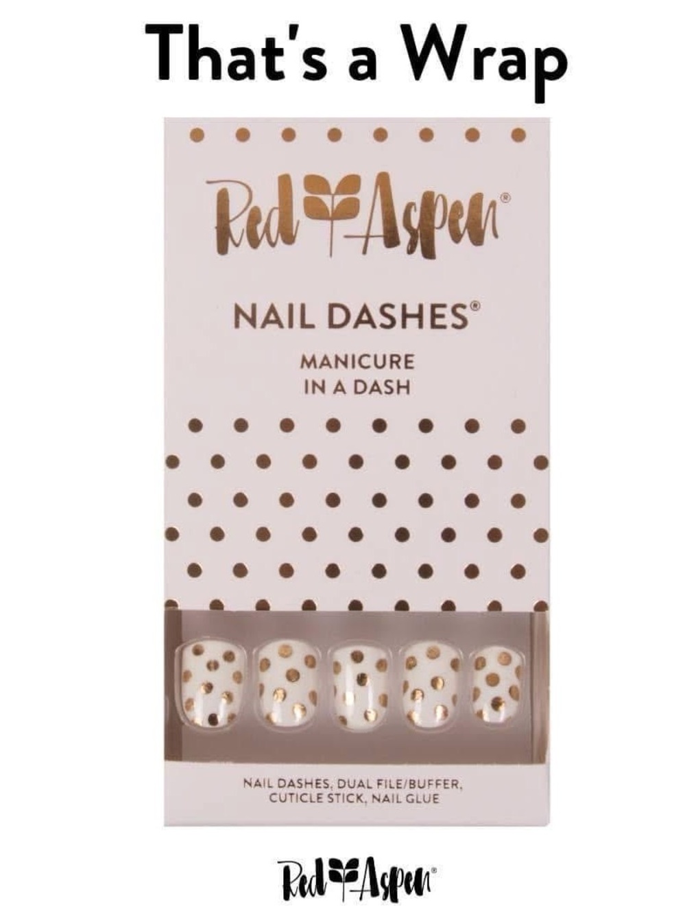 NIB Red Aspen Limited Edition That’s a Wrap Press-On Nail Dashes